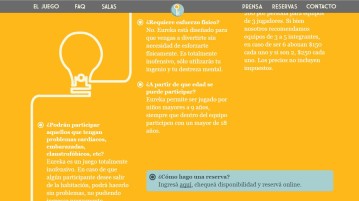 Eureka leg, el desafío; Booking y pagina web